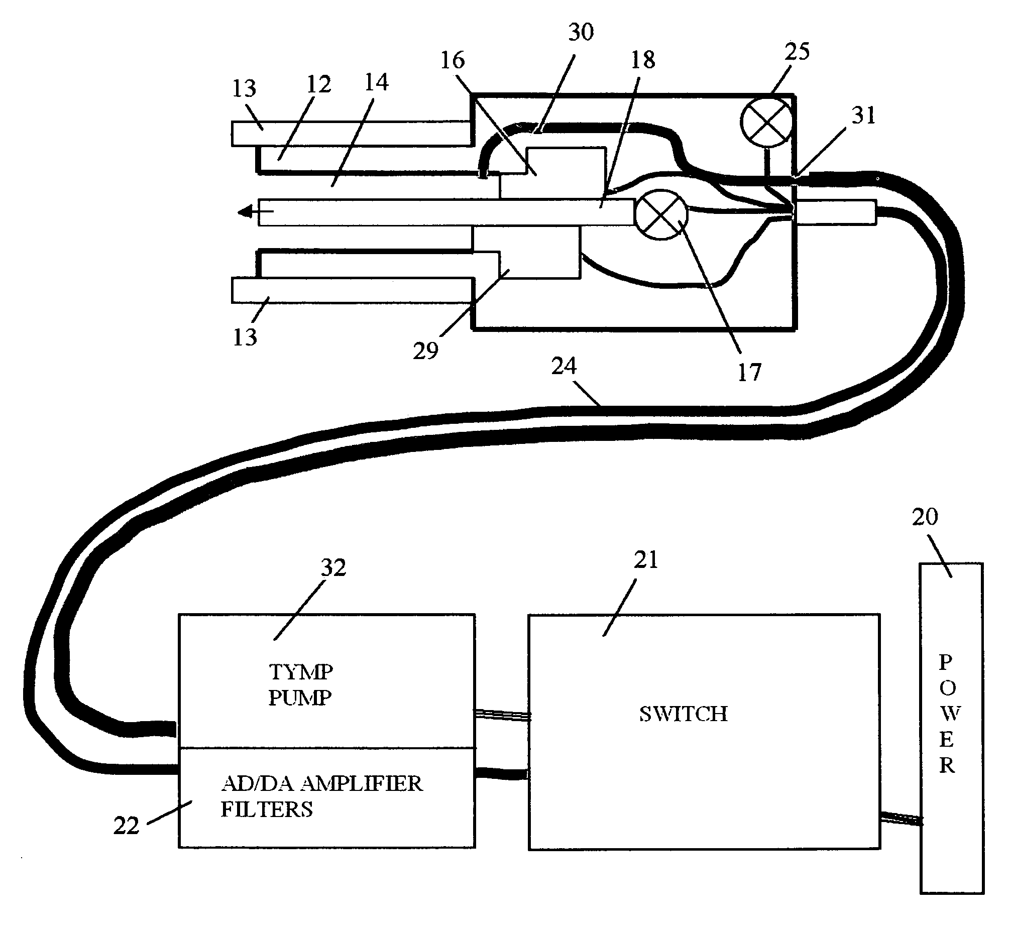 Ear canal obstruction detecting acoustical stimulation ear probe