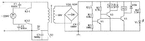 Automatic water supply control circuit of water supply system water tank