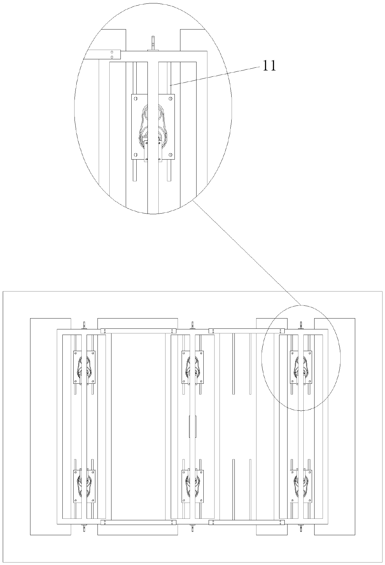 Testing device for oil-gas suspension bracket