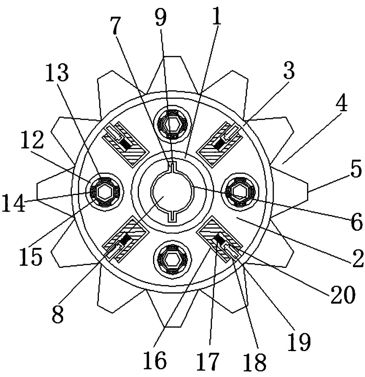 Anti-corrosion car gear with shock resisting structure