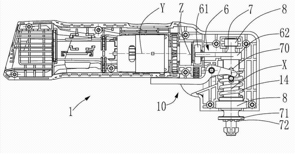 Accessory clamping mechanism and power tool with same