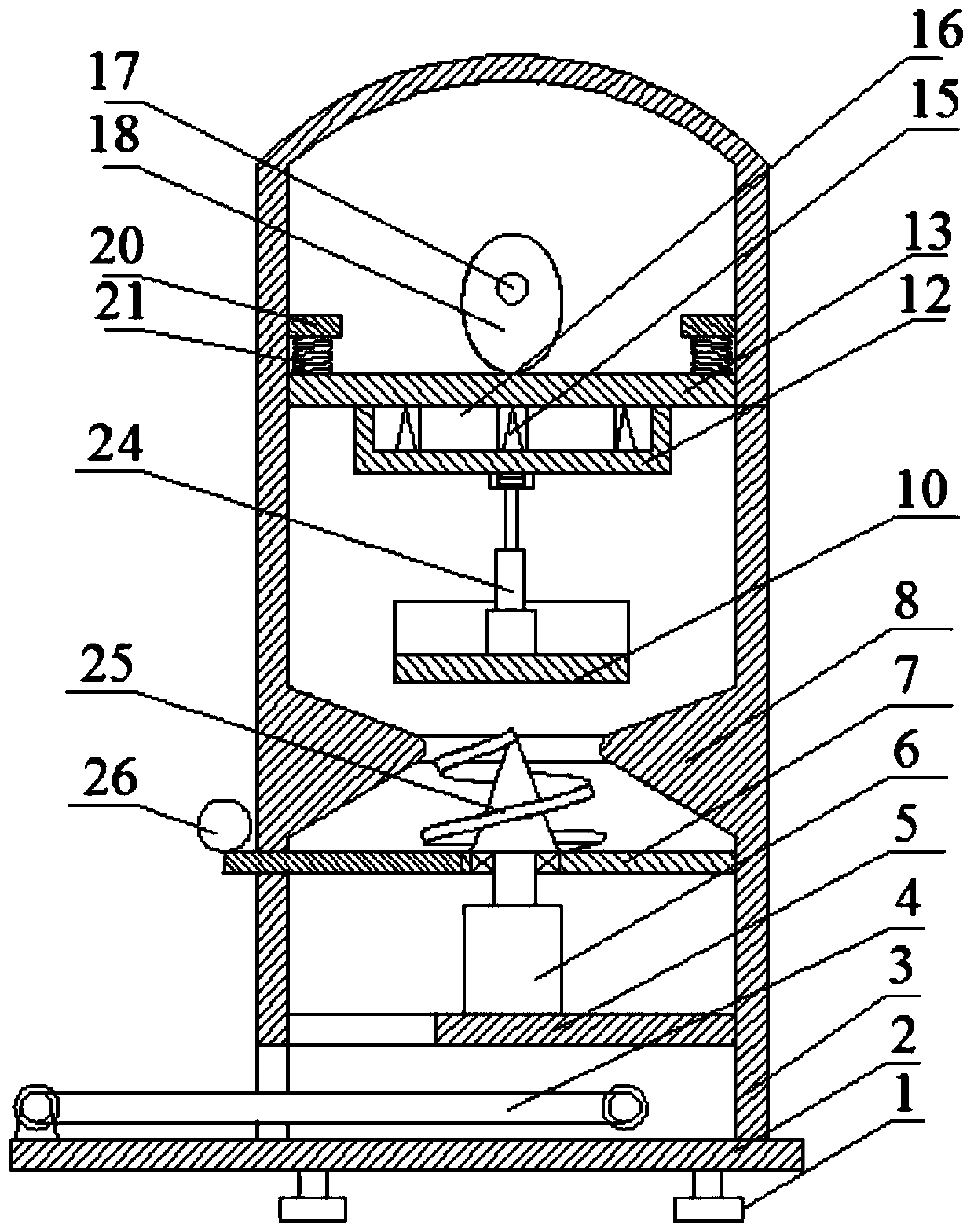 Energy-saving and environment-friendly household garbage treatment device