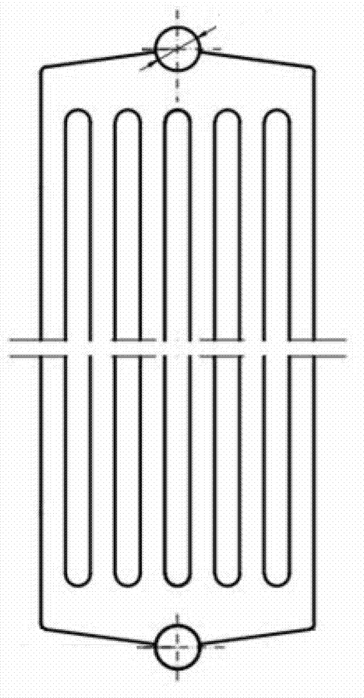 Plate radiator of sloping-shoulder transformer