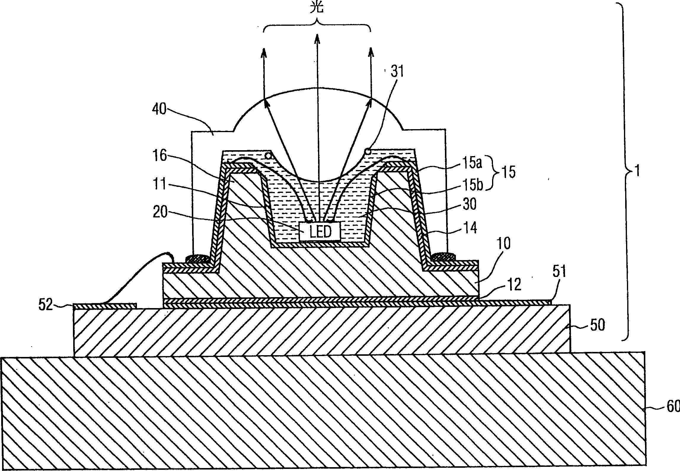 Solid luminous device packaged radiating member and its making method