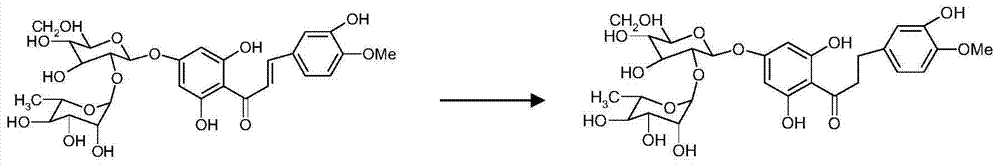 Method for synthesizing neohesperidin dihydrochalcone from naringin