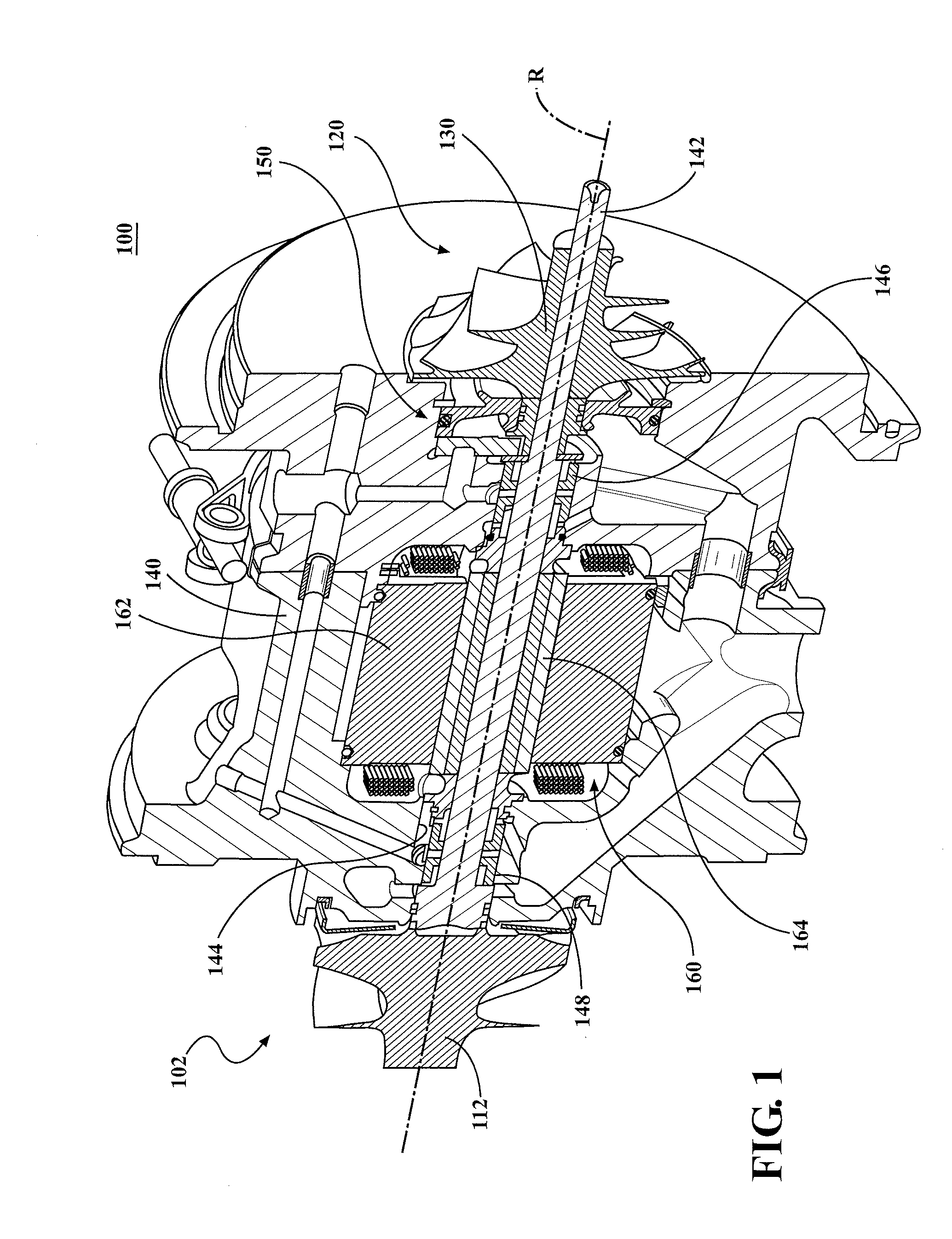 A high speed switch reluctance motor on a turbocharger