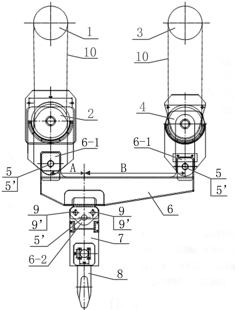 Multi-multiplying power balance type variable multiplying power device