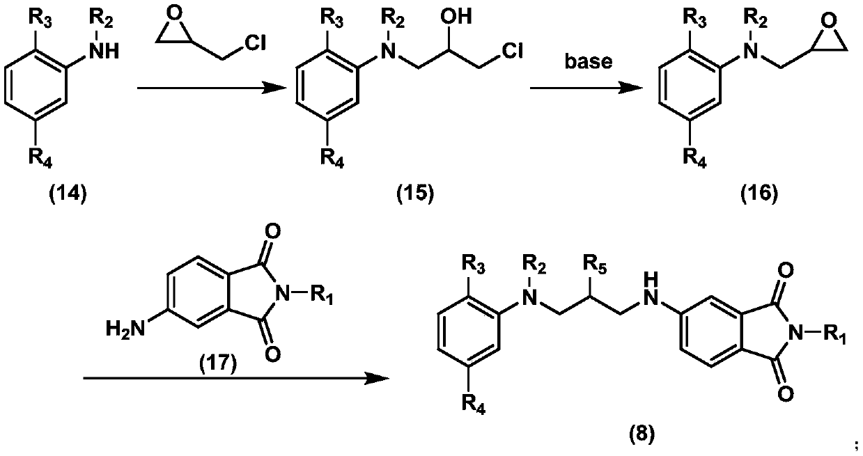 Coupling component containing phthalimide structure, and preparation method and application of coupling component