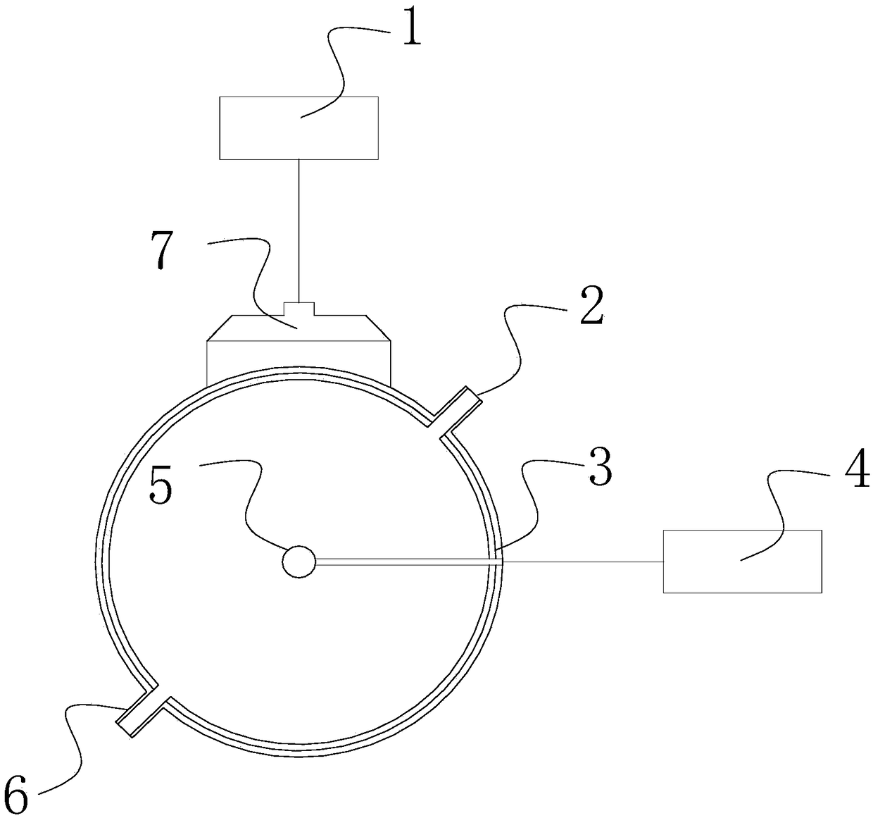 Online continuous gas sampling radioactivity measuring device