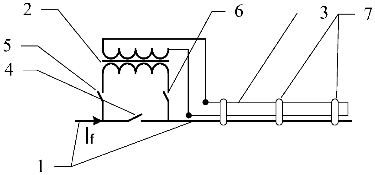 Ice melting method and device for power transmission wire