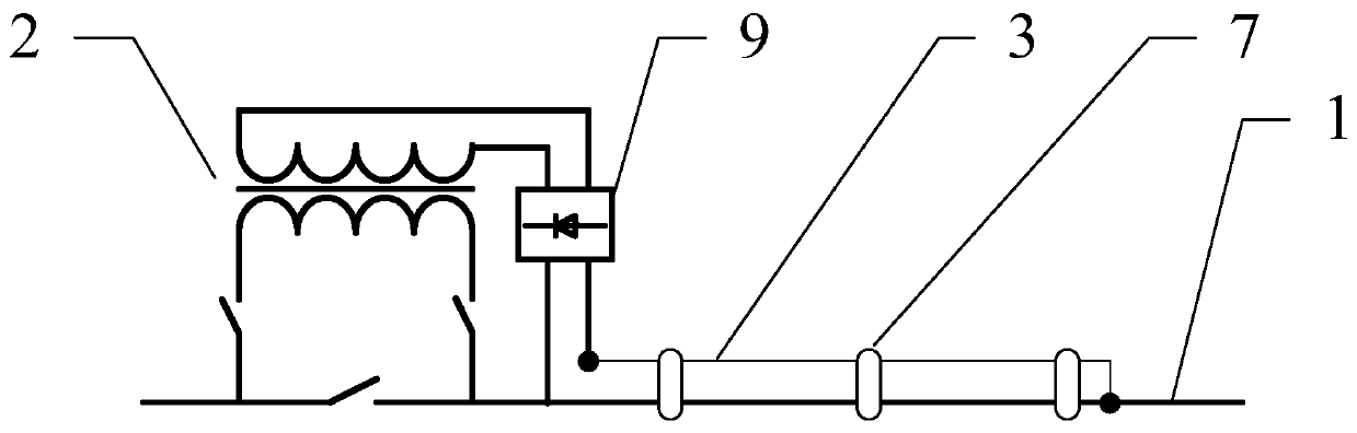 Ice melting method and device for power transmission wire