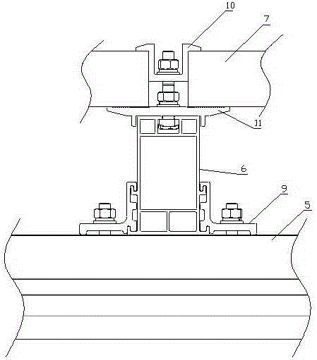 Photovoltaic assembly installation structure for photovoltaic support