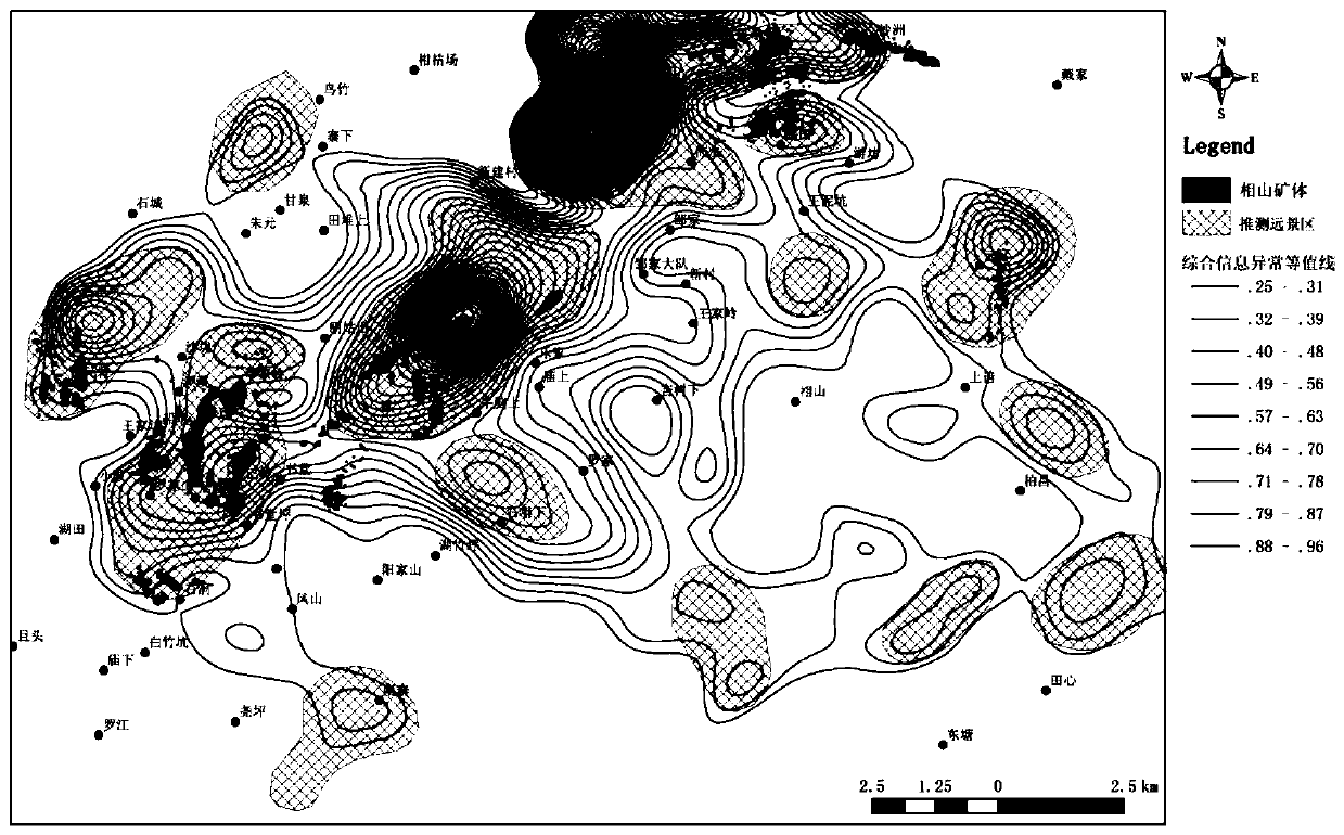 A method for delineating the anomalous prospective area of ​​radioactive comprehensive information