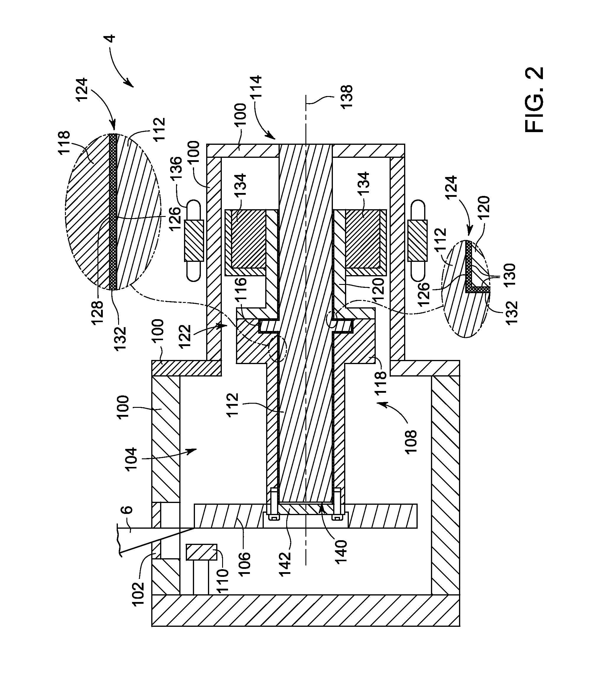 Antiwetting coating for liquid metal bearing and method of making same