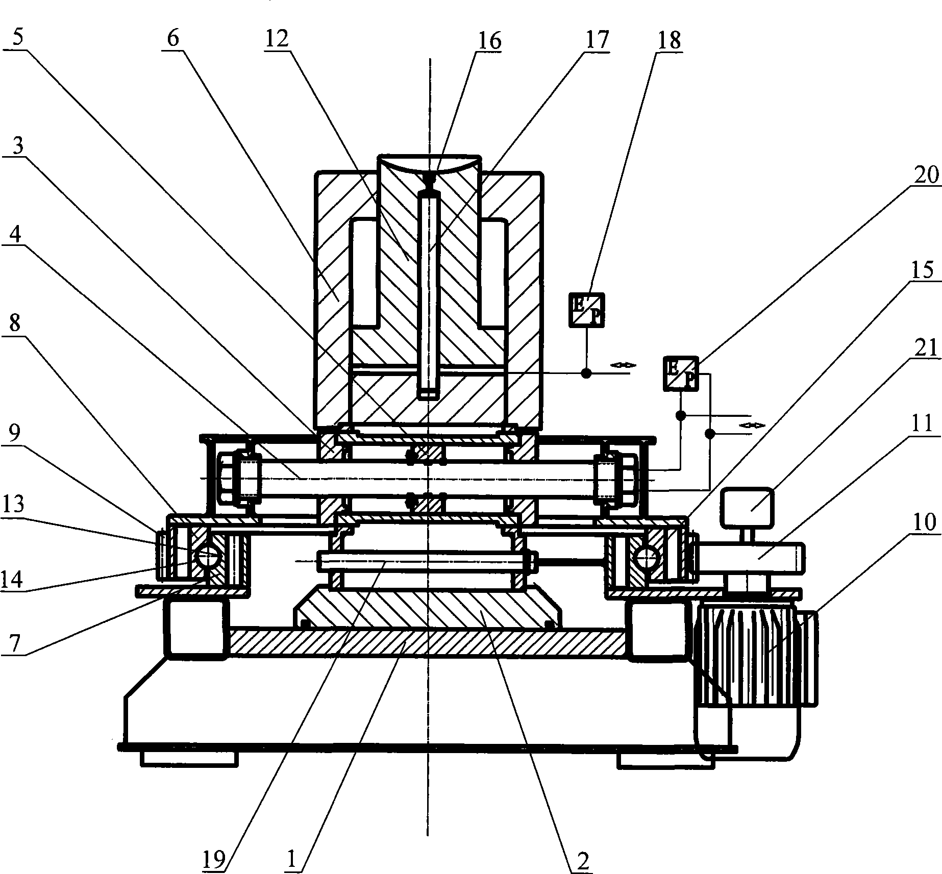 Jacking parallel move swivelling mechanism