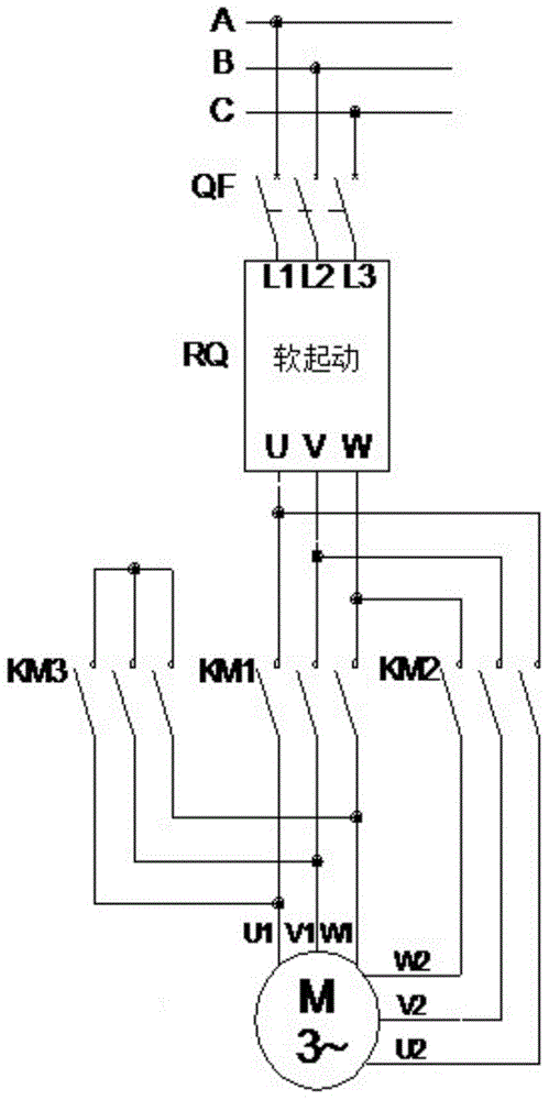 Double speed motor soft starter and control method thereof