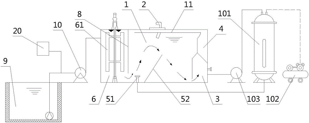 Foam scraping type sewage treating equipment