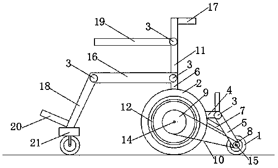 Four-wheel drive wheelchair with multifunctional rear wheels