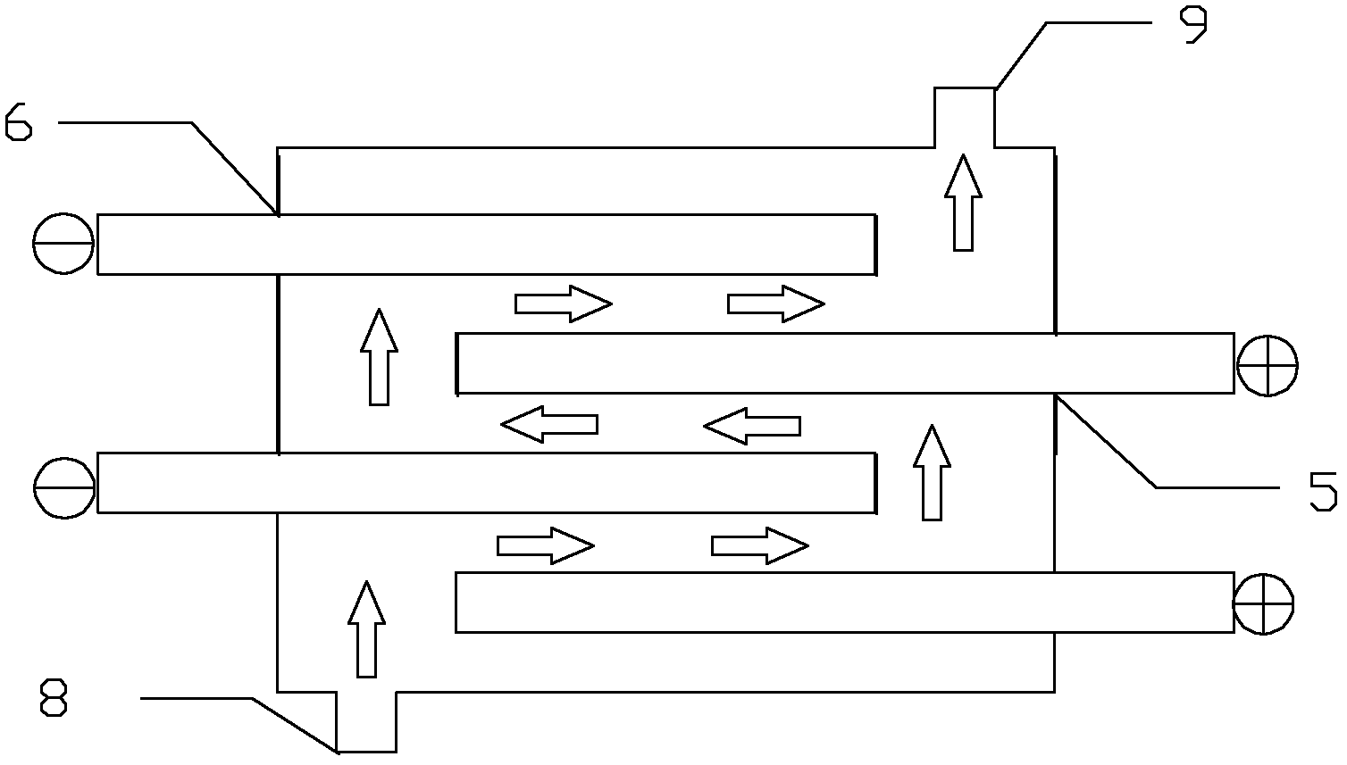 Device and method for treating zinc smelting waste water by using parallelly-connected aluminum electrodes with electro-coagulation method