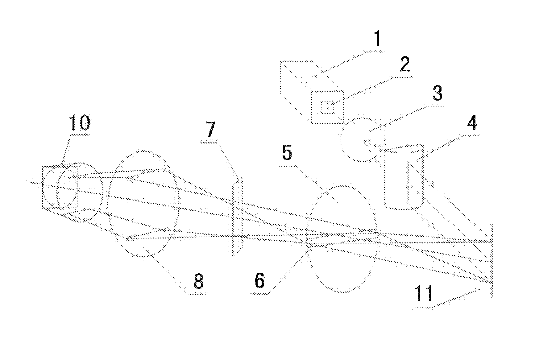 One-dimensional global rainbow measurement device and measurement method