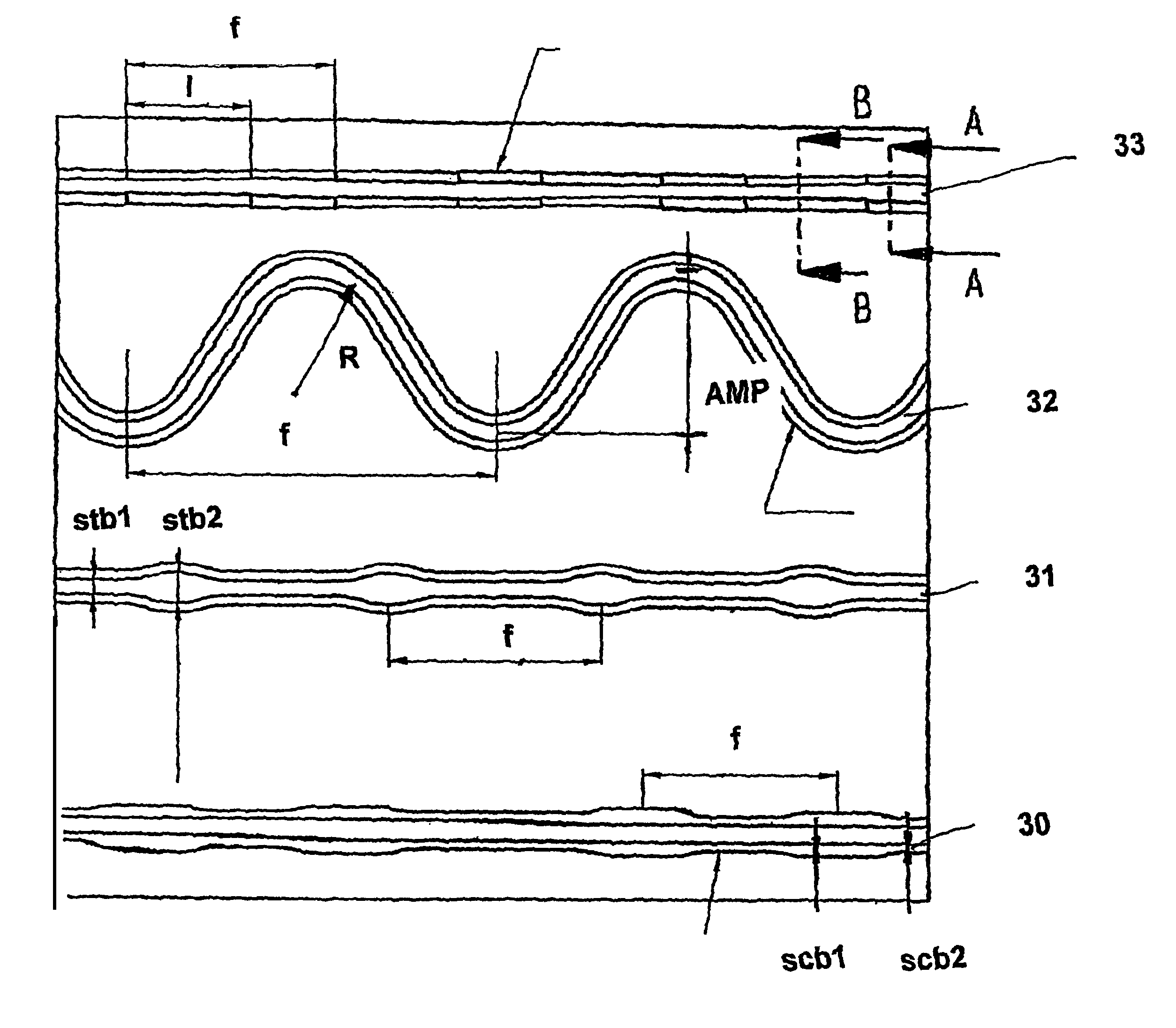 Electrochemical system with fluid passage integrated within a sealing bead