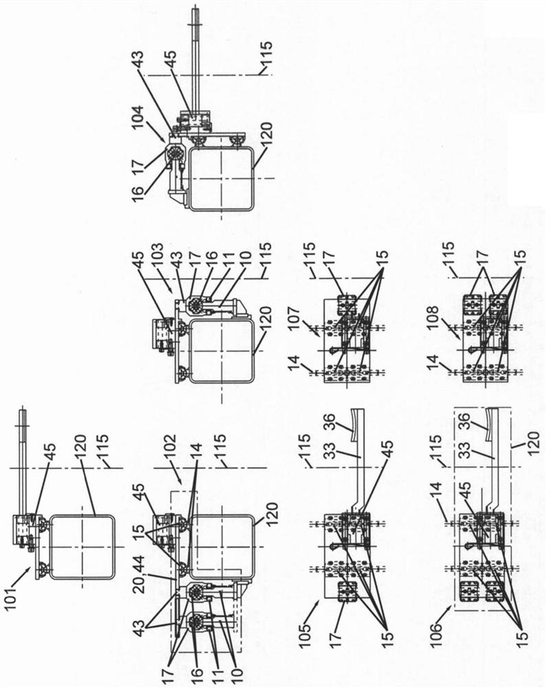 Conveyor device, production device, multistage pressure forming machine and method for producing a product from a workpiece by means of the production device