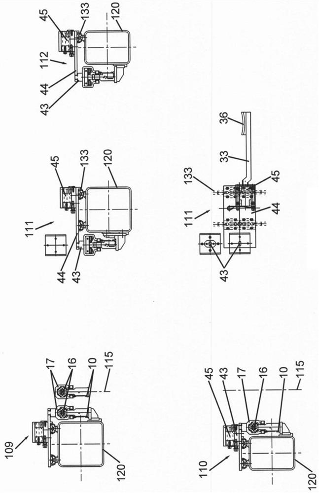 Conveyor device, production device, multistage pressure forming machine and method for producing a product from a workpiece by means of the production device