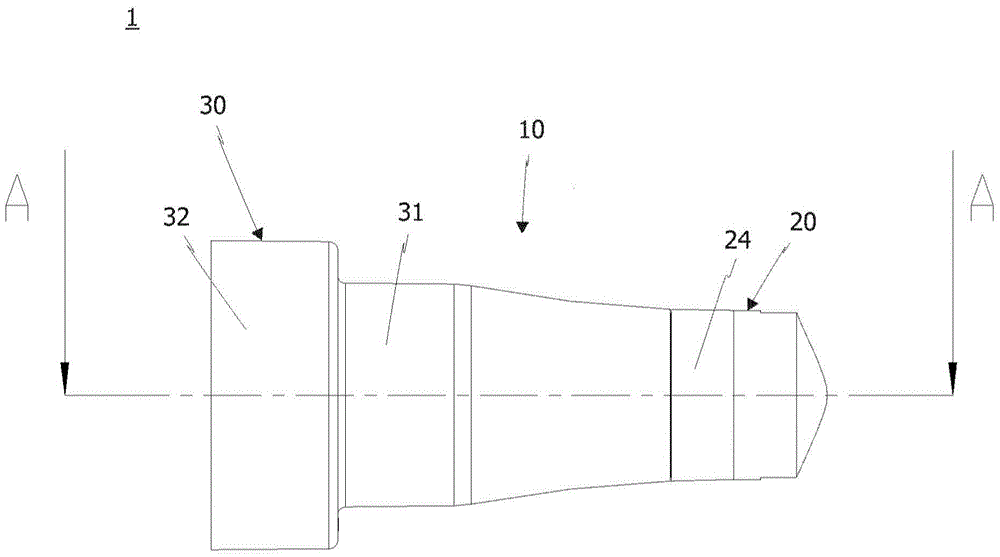 Modular nozzle having wear-resistant housing part