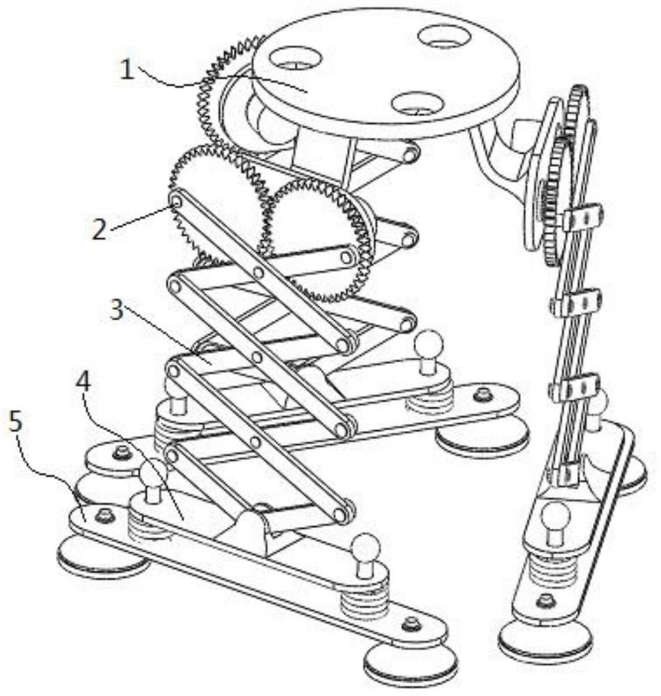 Base plate glass lifting and extracting rack arm device