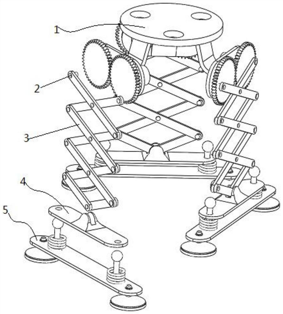 Base plate glass lifting and extracting rack arm device