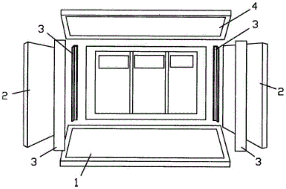 Set-top box provided mobile television set cabinet for 3D modular housing