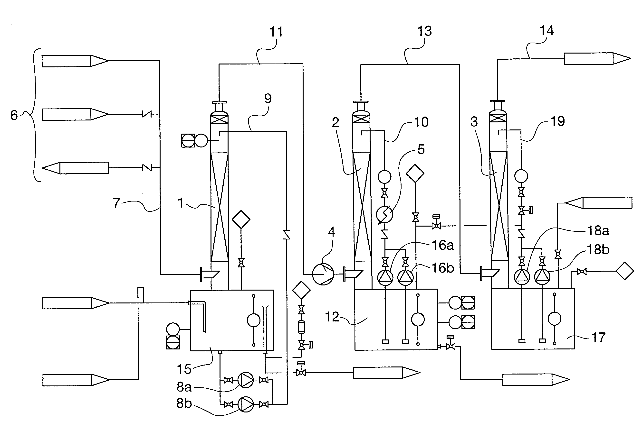 Process for stripping and recovering ammonia from digested wastes and plant for carrying out said process