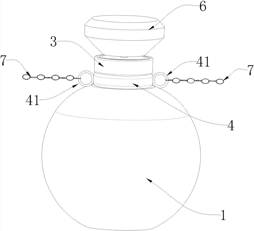 Persistent volatile type jewel perfume bottle