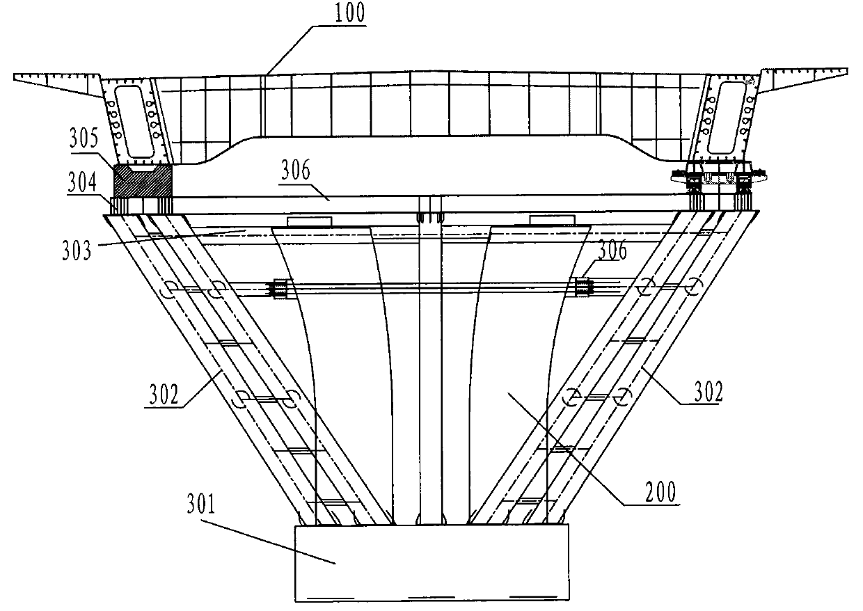 Arch-included integral pushing method for large-tonnage multi-span combined arch bridge