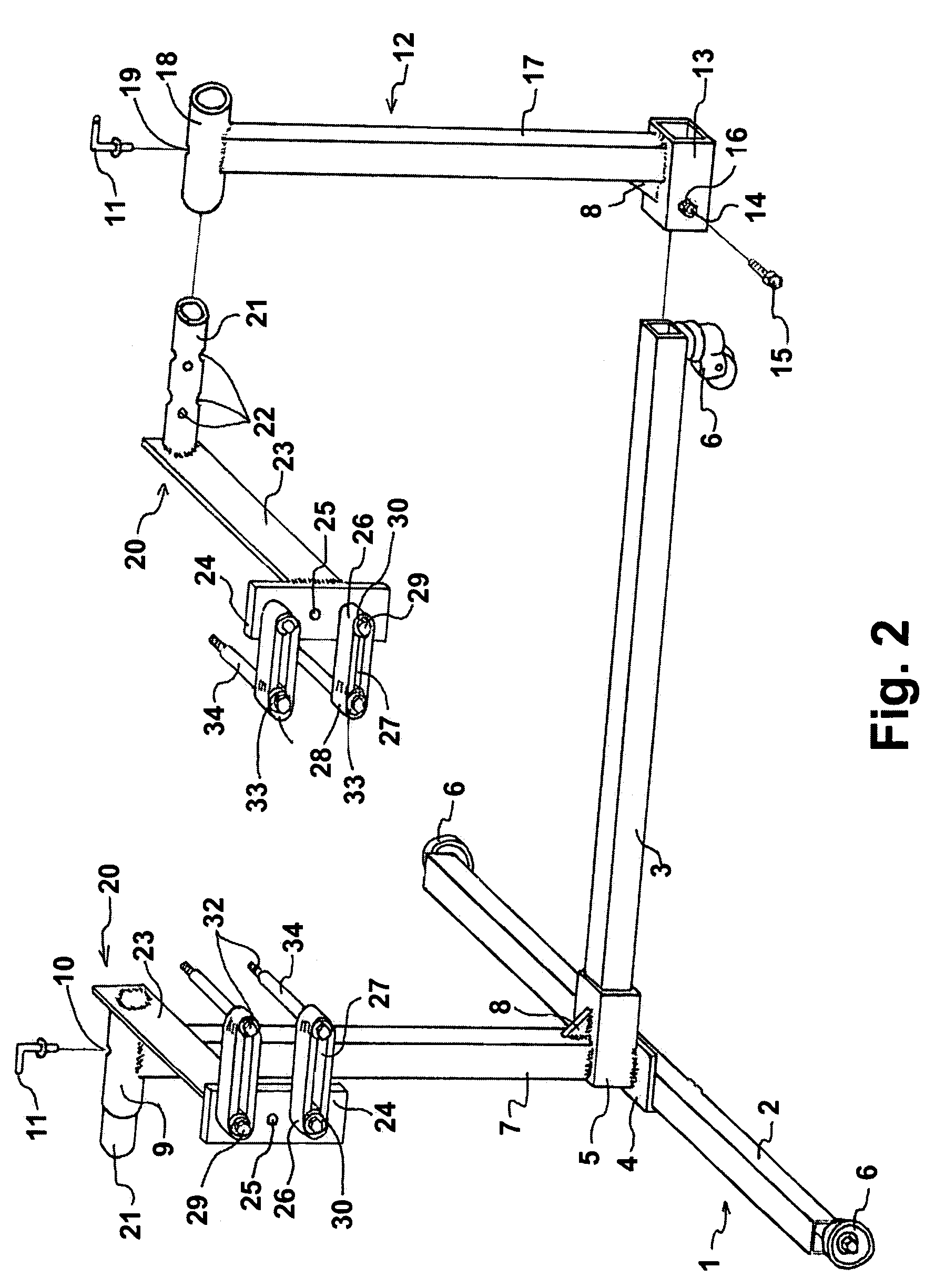 Universal stand for vehicle engines and gearboxes