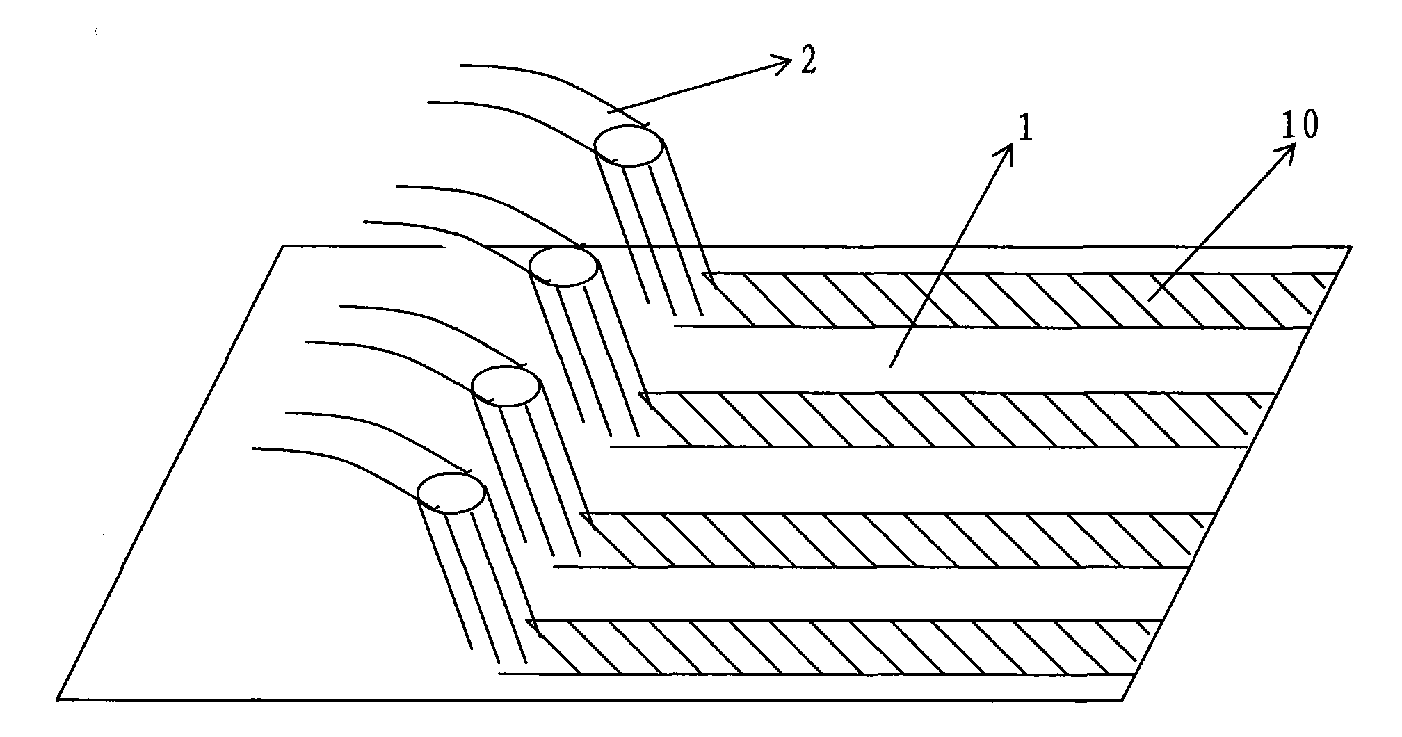 Nonwoven material prepared through discontinuous type functional treatment and preparation method thereof