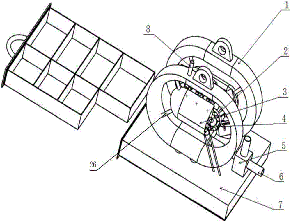 Efficient capturing and utilizing device for ocean current energy