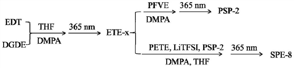 A polymer solid electrolyte based on the principle of bulk plasticization and its preparation method