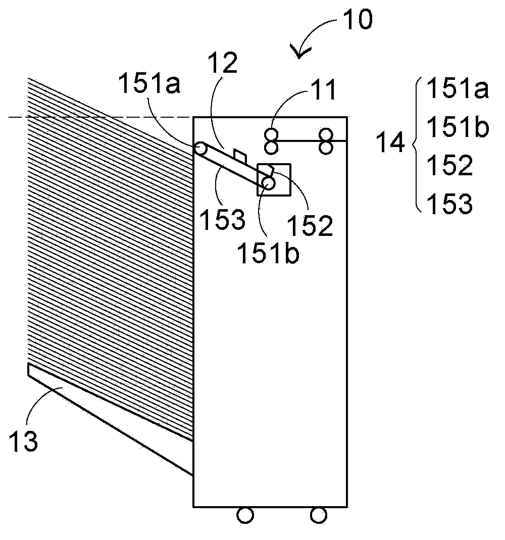 Paper stacking method applied to paper processing device