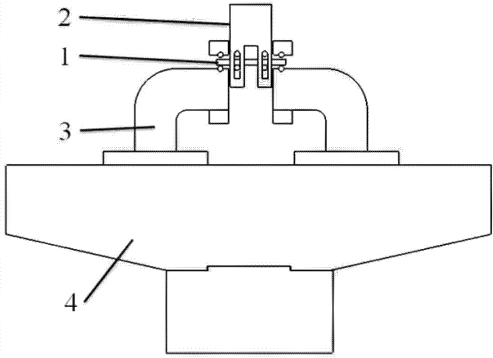 Four-point bending fatigue test clamp