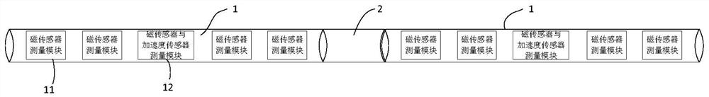 Array displacement measuring device and method for slope slippage and settlement monitoring