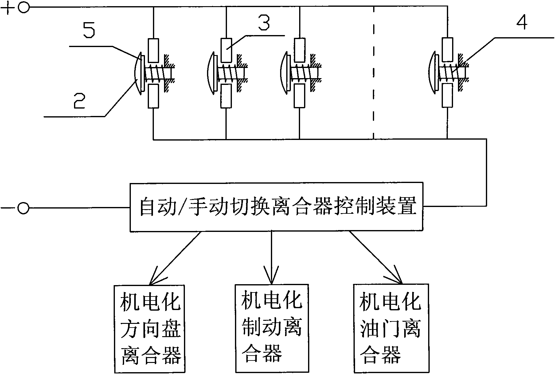 Vehicular automatic driving system convenient for external installation and manual/automatic switching