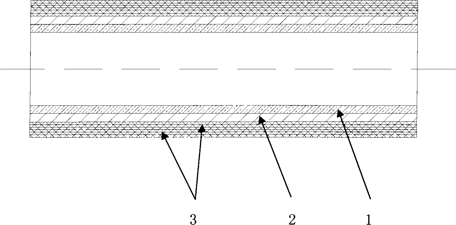 Cloth re-winding rubber pipe of fluororubber and silicon rubber composite extrusion and preparation method thereof