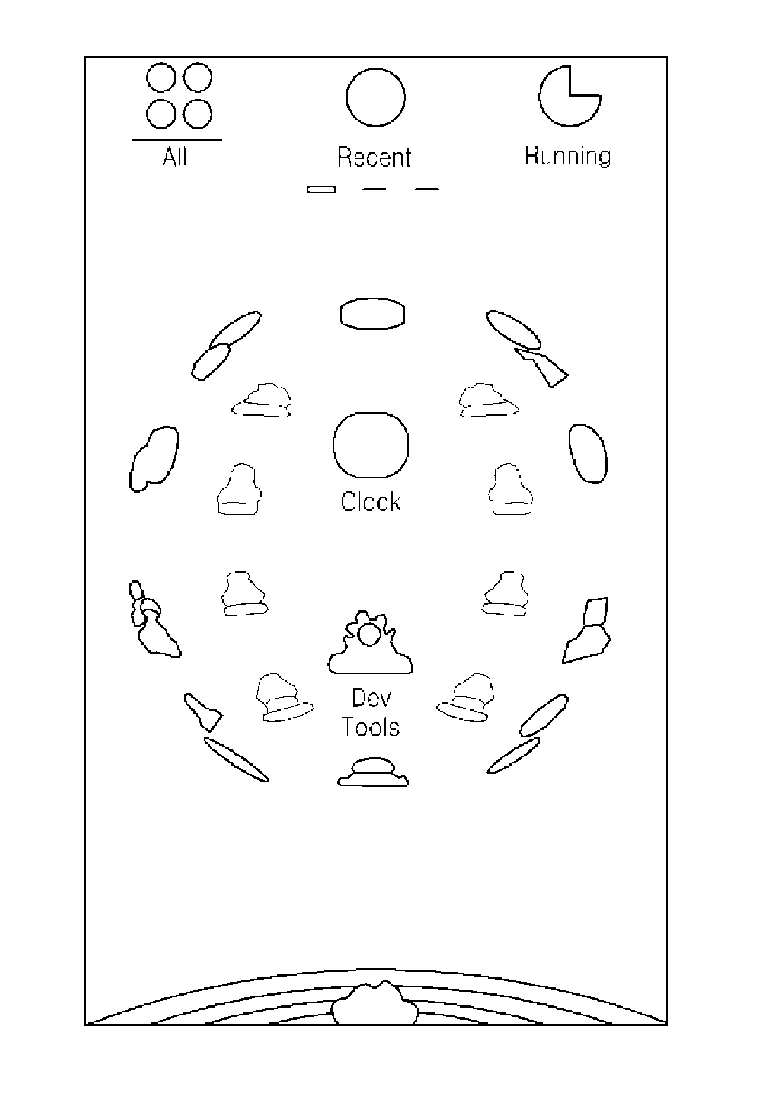 Apparatus and method for user-centered icon layout on main screen