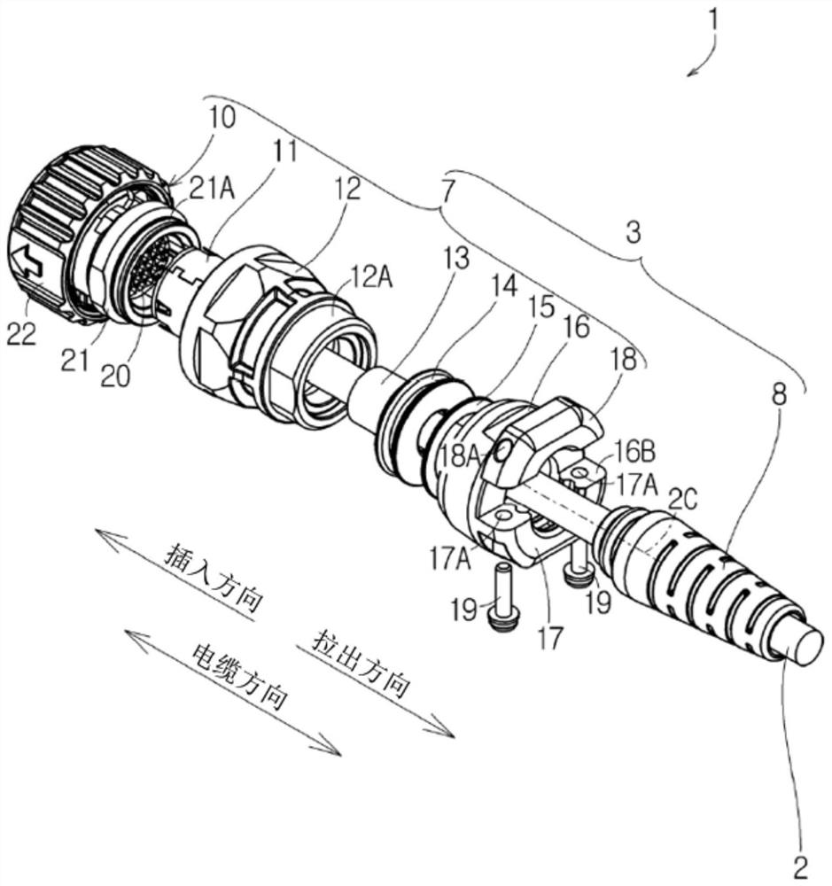 Connector and cable harness