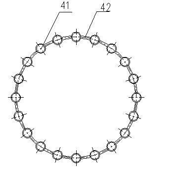 Process gas afterheat recovery device of coking carbonization chamber furnace top and heat-removing element