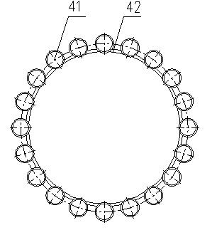 Process gas afterheat recovery device of coking carbonization chamber furnace top and heat-removing element