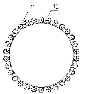 Process gas afterheat recovery device of coking carbonization chamber furnace top and heat-removing element