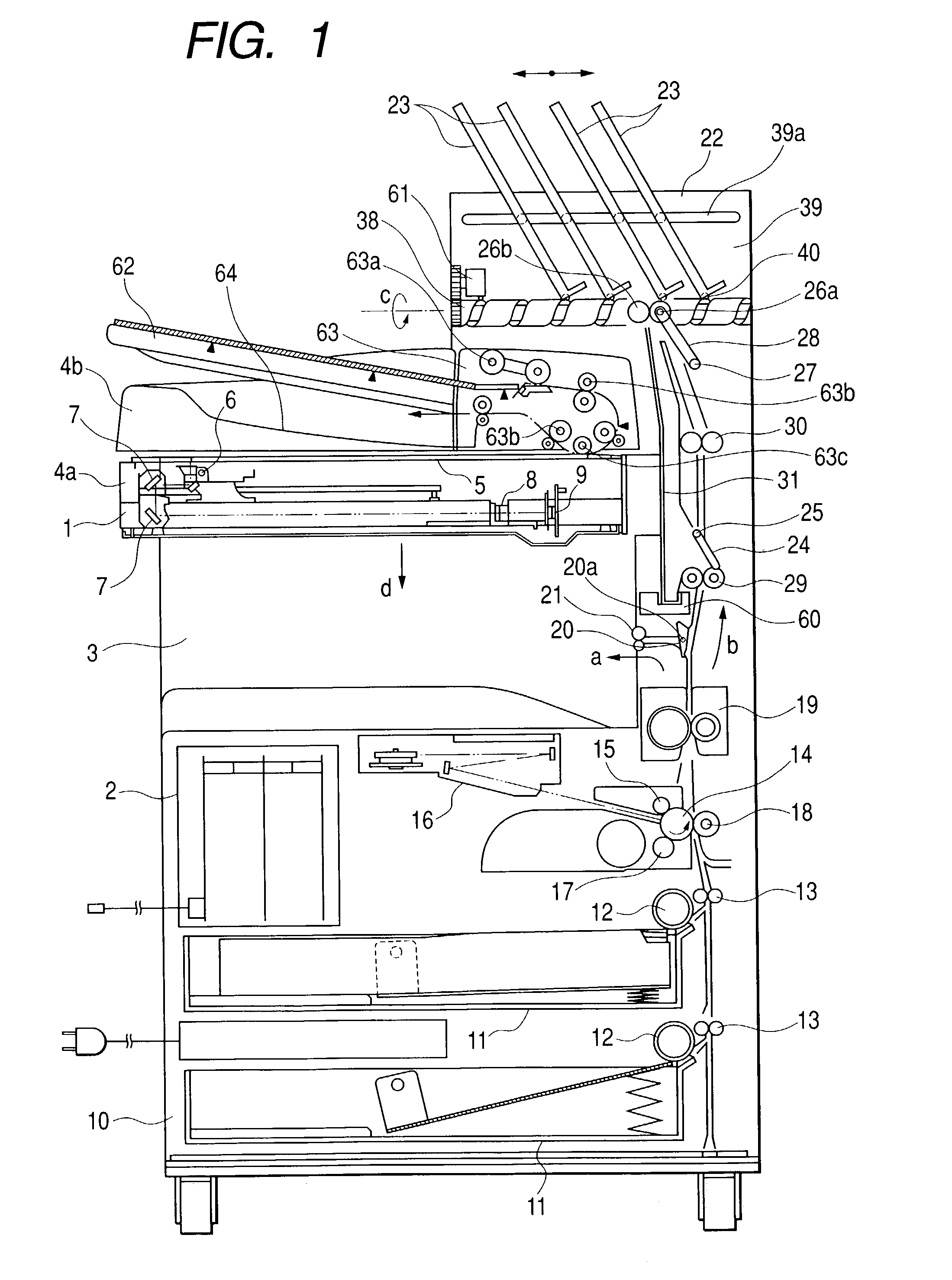 Vertical transporting sheet treating apparatus