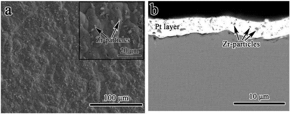 Preparation method for Pt-Zr modified aluminide coating